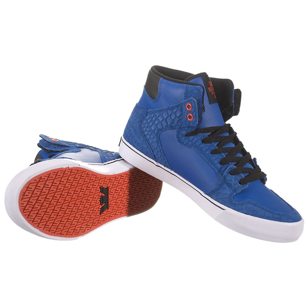 Baskets Montantes Supra Vaider Bleu Noir Royal/Orange-White Homme | TMO-06133516